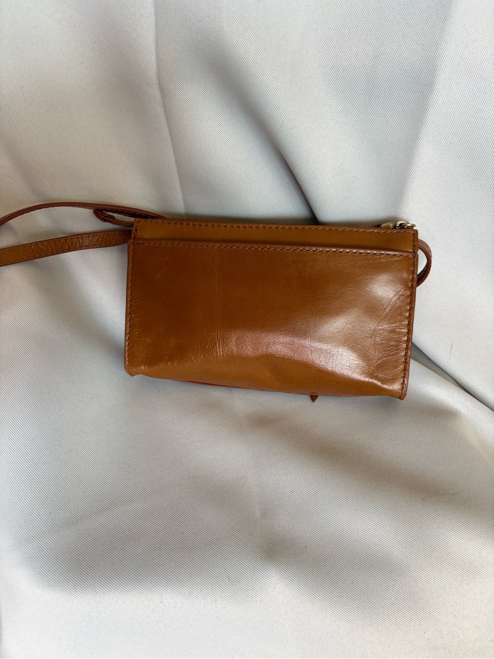 HOBO Tan Leather Wristlet / Crossbody